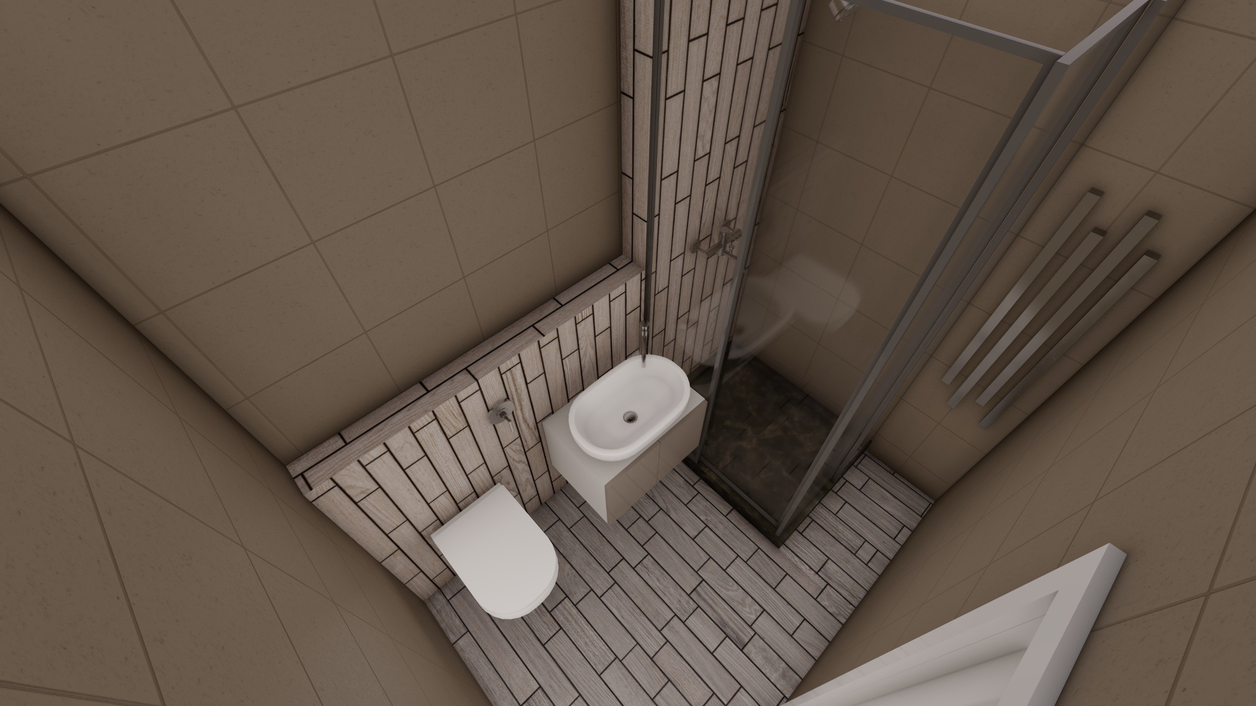 Планировка домика 24м² - схема